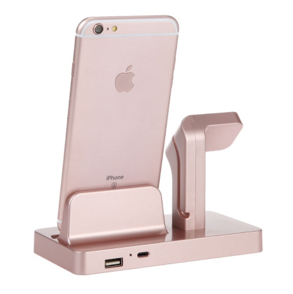 OWMEG MUST HAVES - ROSE GOLD 2 IN 1 CHARGING DOCK IPHONE