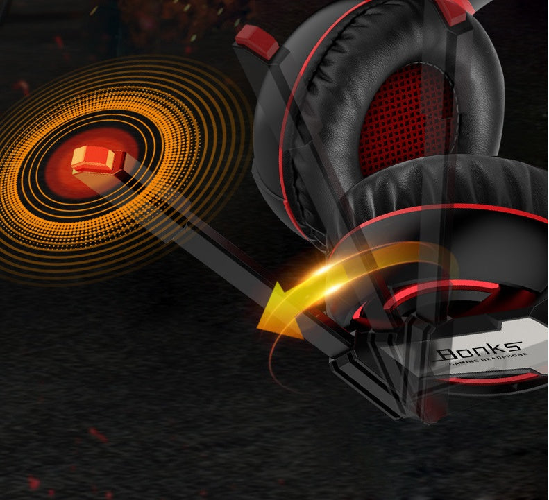 OWMEG HEADSET - GAMING WIRED HEADPHONES (RED)