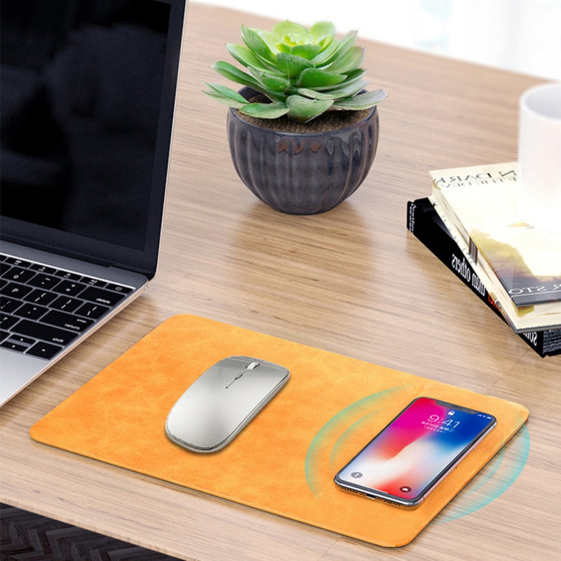 OWMEG MOUSEPADS - CHARGING NATURAL BROWN LEATHER