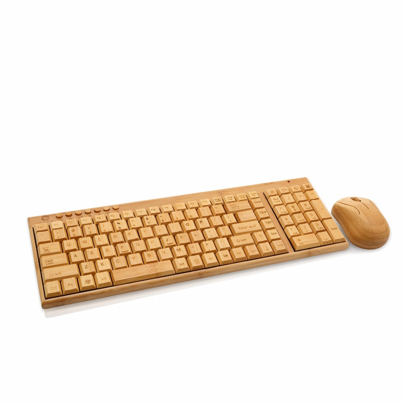 OWMEG MOUSE & KEYBOARD - WIRELESS KEYBOARD & MOUSE SET (BAMBOO)