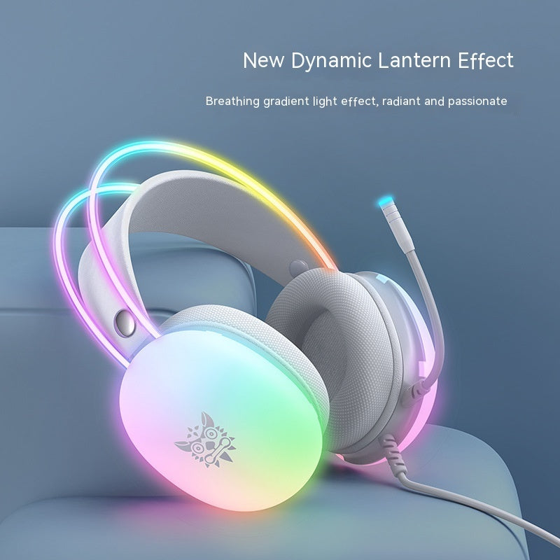 OWMEG HEADSET - WIRED GAMING HEADSET (WHITE)