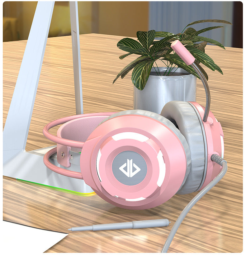OWMEG HEADSET - WIRED GAMING HEADPHONES (PINK)