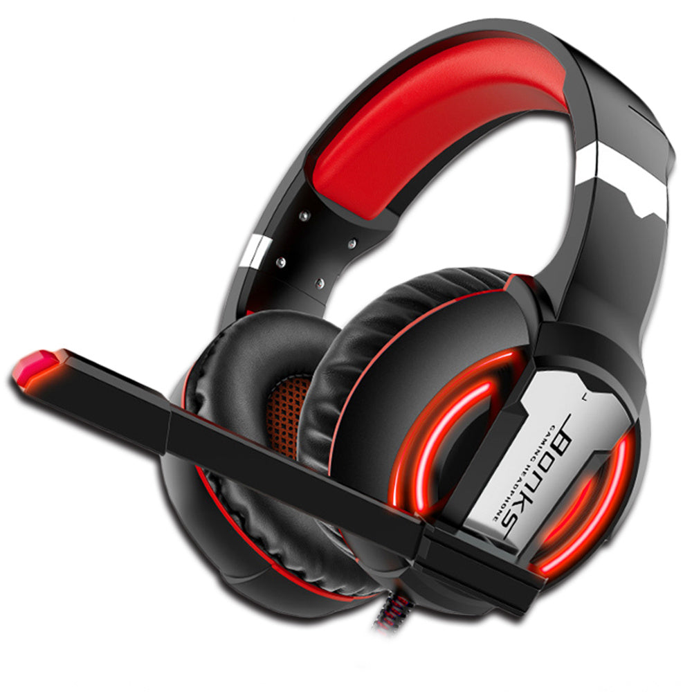 OWMEG HEADSET - GAMING WIRED HEADPHONES (RED)
