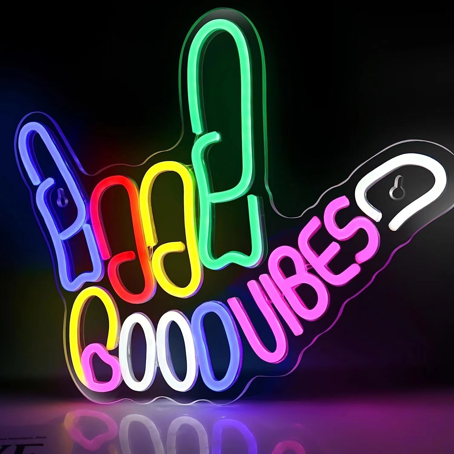 OWMEG LIGHTING - GOOD VIBES COLOURFUL NEON SIGN