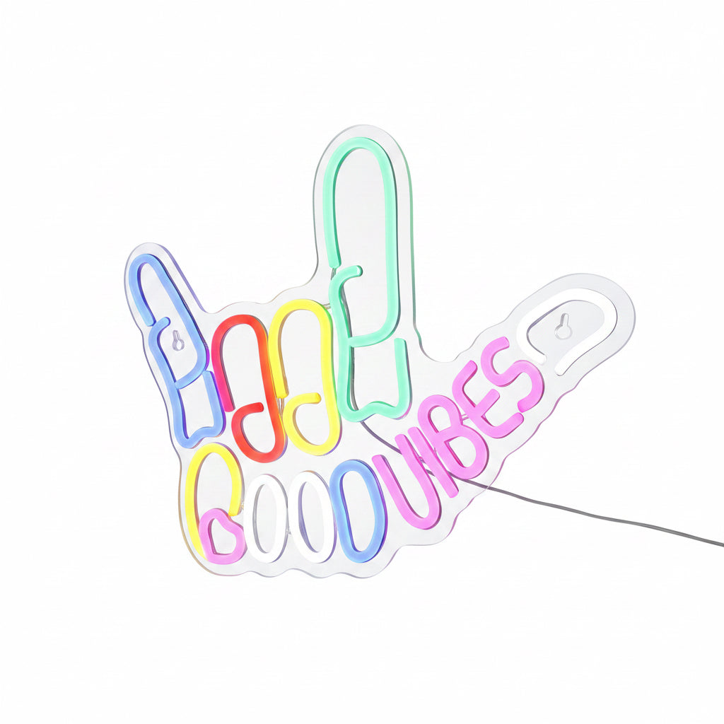 OWMEG LIGHTING - GOOD VIBES COLOURFUL NEON SIGN