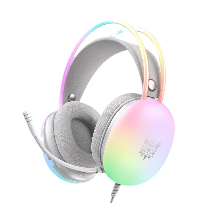 OWMEG HEADSET - WIRED GAMING HEADSET (WHITE)