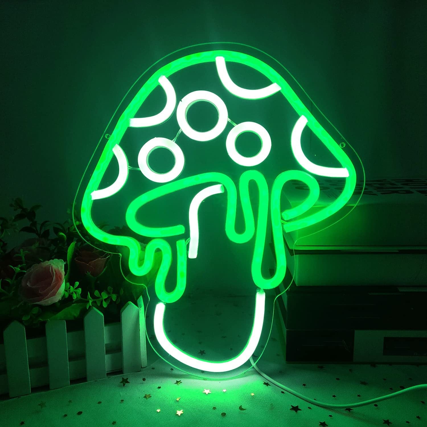 OWMEG LIGHTING - GREEN MUSHROOM NEON LIGHT