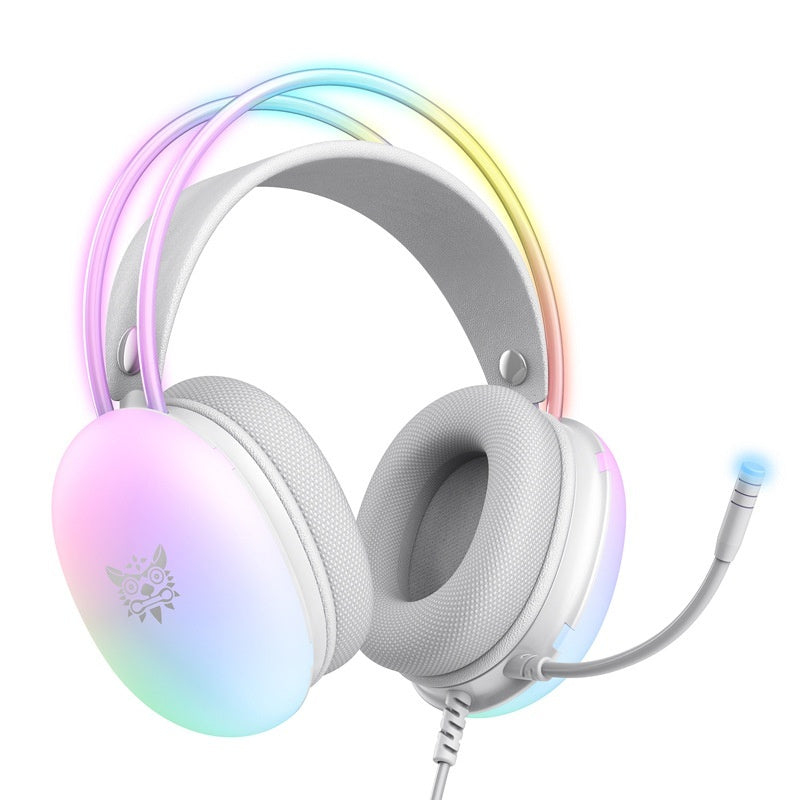 OWMEG HEADSET - WIRED GAMING HEADSET (WHITE)