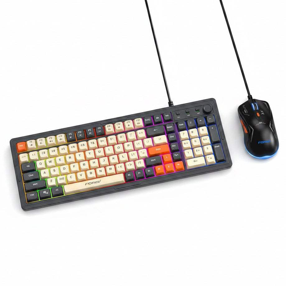 OWMEG MOUSE & KEYBOARD - MECHANICAL SET (ORANGE)
